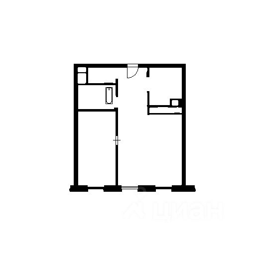 Планировка этой квартиры по данным Циан