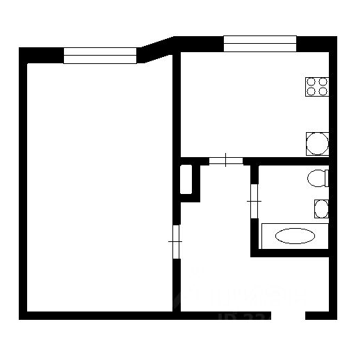 Планировка этой квартиры по данным Циан