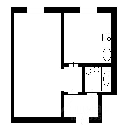 Планировка этой квартиры по данным Циан