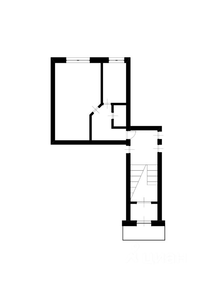 Планировка этой квартиры по данным Циан