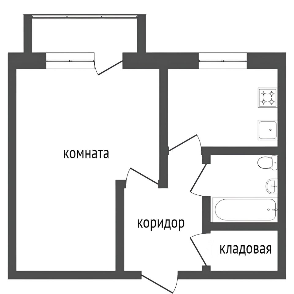 Планировка этой квартиры по данным Циан