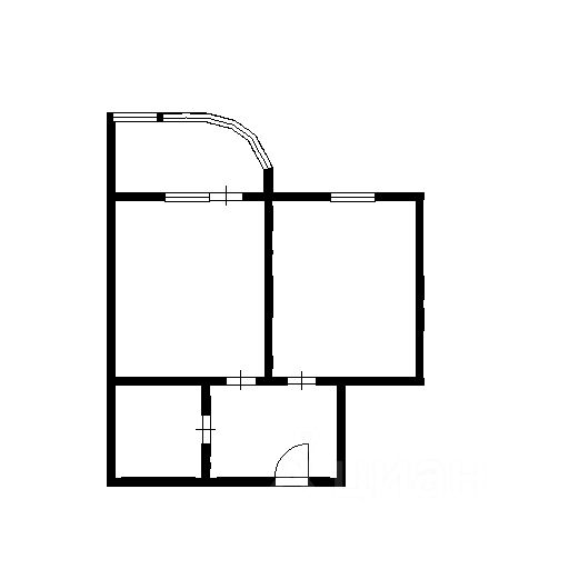 Планировка этой квартиры по данным Циан
