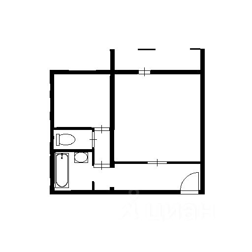 Планировка этой квартиры по данным Циан