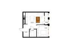 1-комн.кв., 50 м², этаж 2