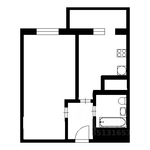 Планировка этой квартиры по данным Циан