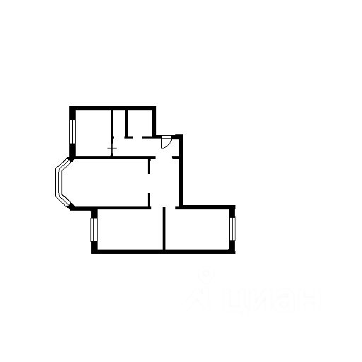 Планировка этой квартиры по данным Циан
