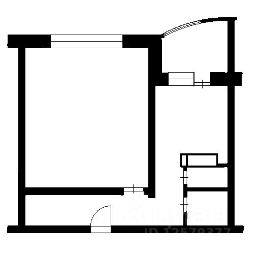 Планировка этой квартиры по данным Циан