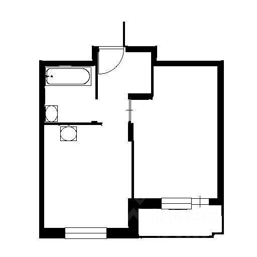Планировка этой квартиры по данным Циан