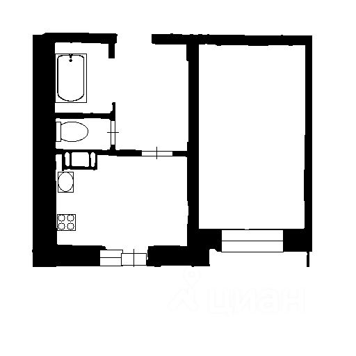 Планировка этой квартиры по данным Циан
