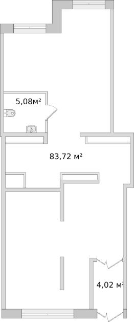 своб. назнач. 96 м², этаж 1