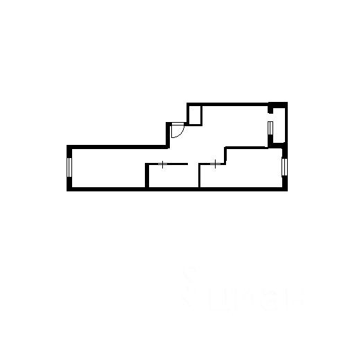 Планировка этой квартиры по данным Циан
