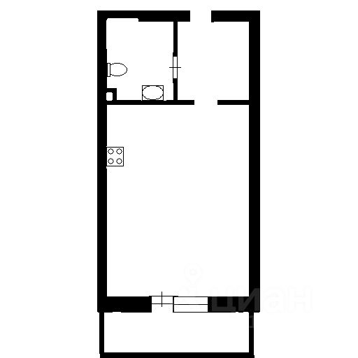 Планировка этой квартиры по данным Циан