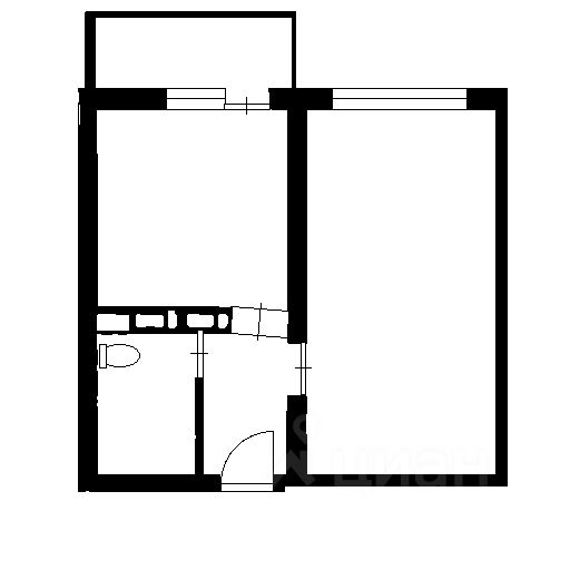 Планировка этой квартиры по данным Циан