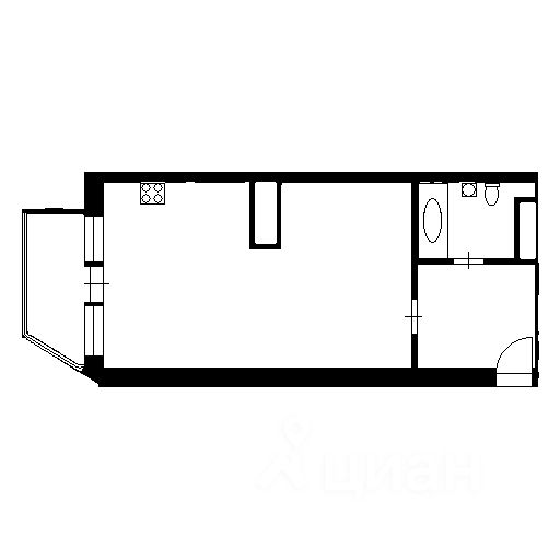 Планировка этой квартиры по данным Циан