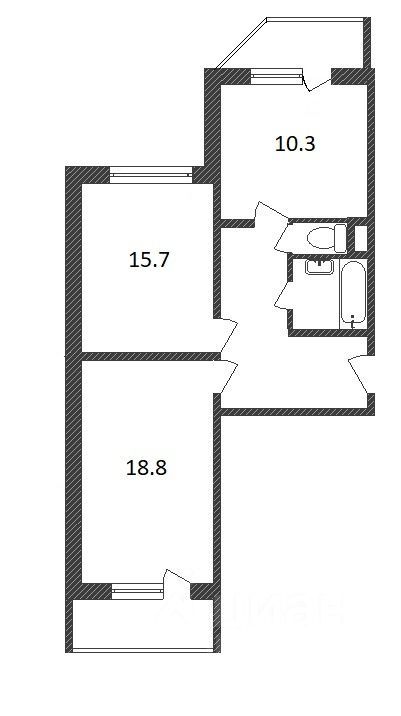 2-комн. кв., 11/22 этаж, 59 м² — 85 000 ₽/мес., метро Кожуховская — фото 2