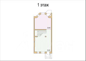 2-этаж. таунхаус 129 м²