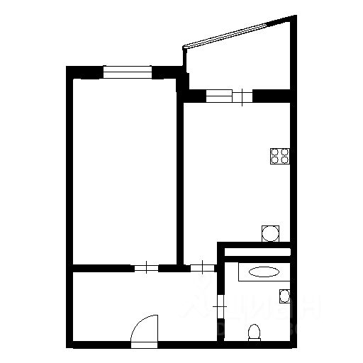 Планировка этой квартиры по данным Циан