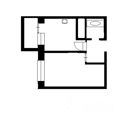 Планировка этой квартиры по данным Циан