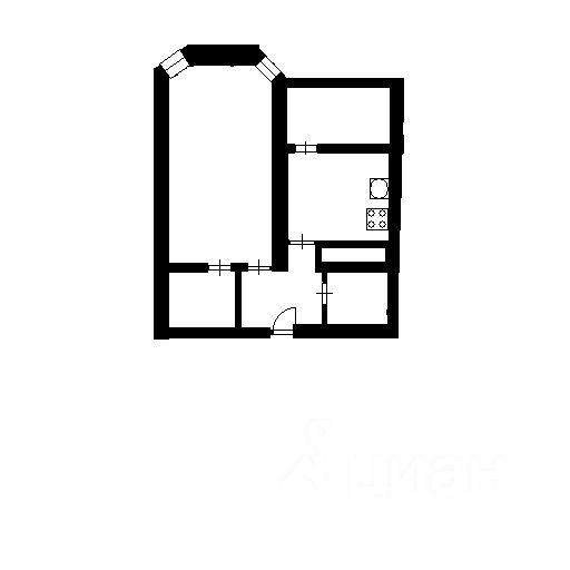 Планировка этой квартиры по данным Циан