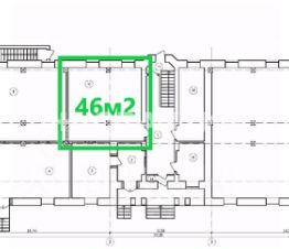 своб. назнач. 46 м², этаж 1