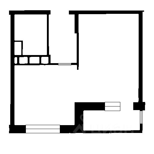 Планировка этой квартиры по данным Циан