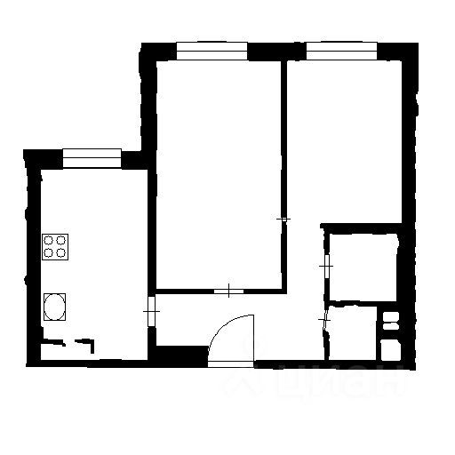 Планировка этой квартиры по данным Циан