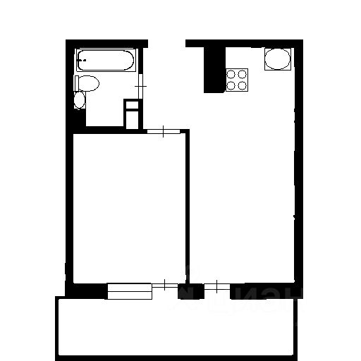 Планировка этой квартиры по данным Циан