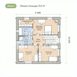 2-этаж. дом 150 м²