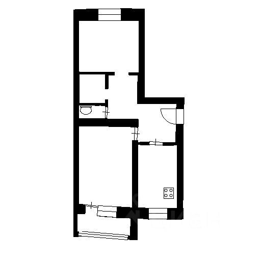 Планировка этой квартиры по данным Циан