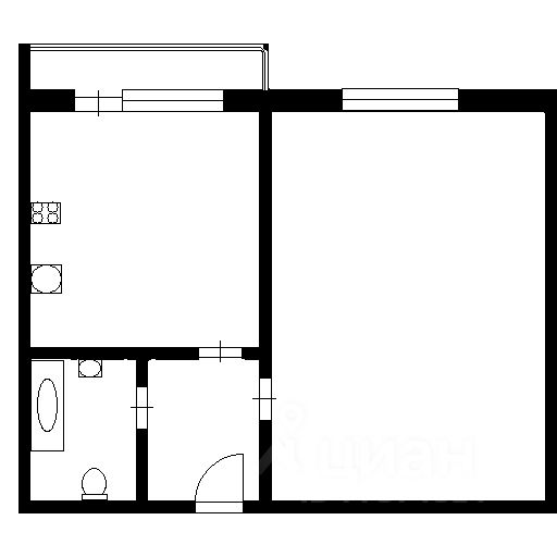 Планировка этой квартиры по данным Циан