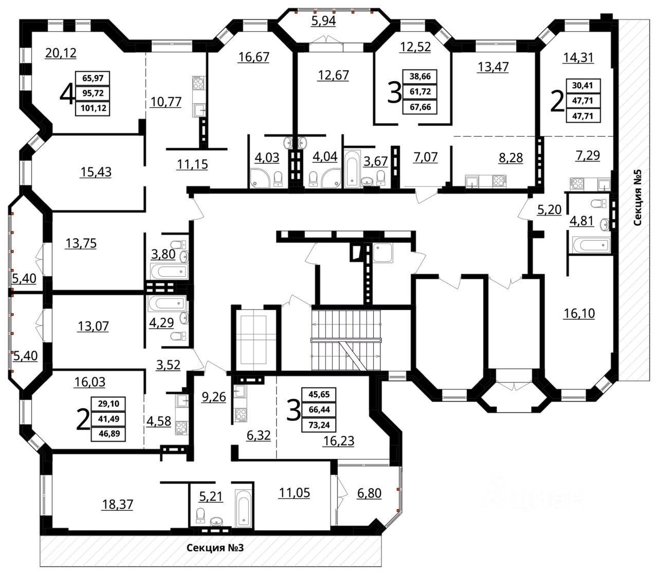 Купить двухкомнатную квартиру 47,7м² ул. Покрышкина, 2, Волгоград,  Волгоградская область - база ЦИАН, объявление 290246076