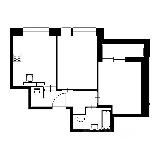 Планировка этой квартиры по данным Циан