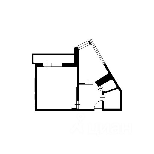 Планировка этой квартиры по данным Циан