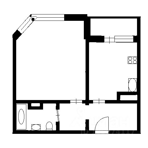 Планировка этой квартиры по данным Циан