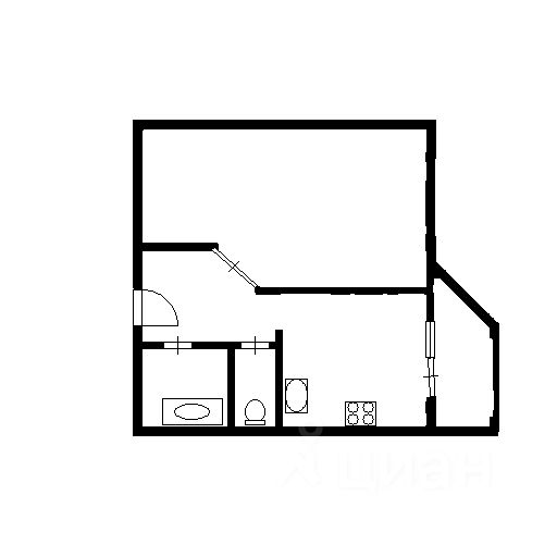 Планировка этой квартиры по данным Циан