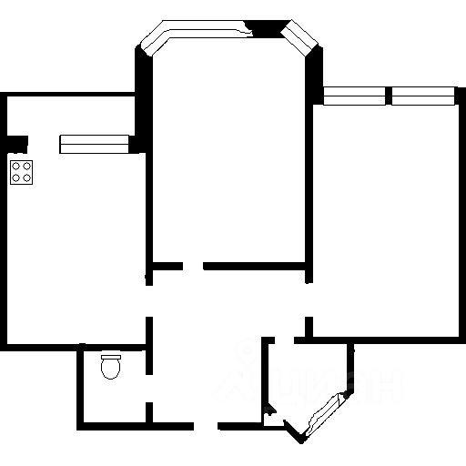 Планировка этой квартиры по данным Циан
