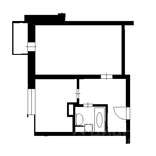 Планировка этой квартиры по данным Циан