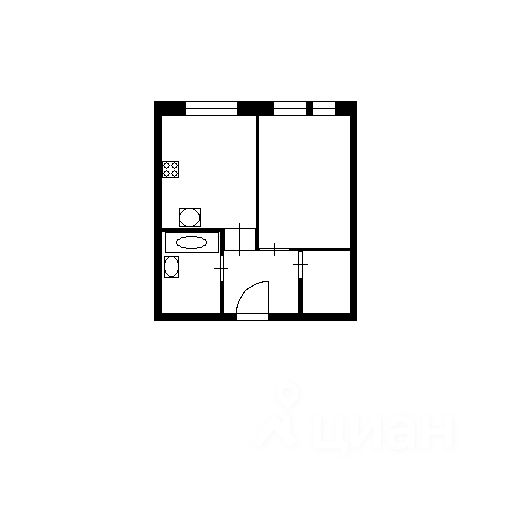 Планировка этой квартиры по данным Циан