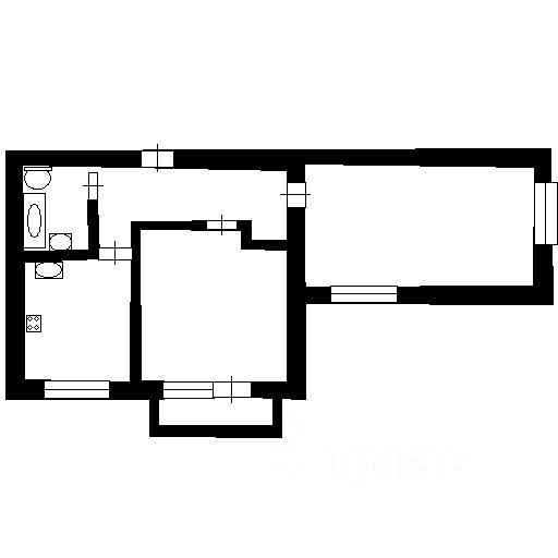 Планировка этой квартиры по данным Циан