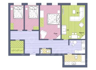 4-комн.кв., 120 м², этаж 3