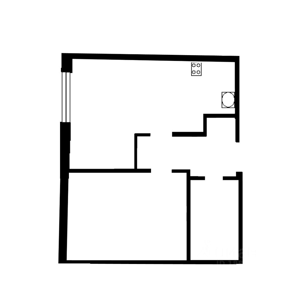 Планировка этой квартиры по данным Циан