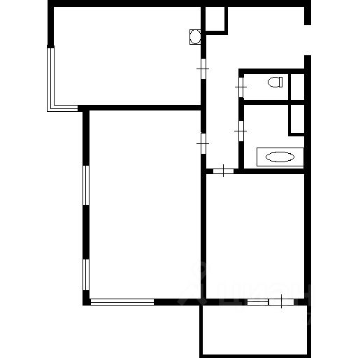 Планировка этой квартиры по данным Циан