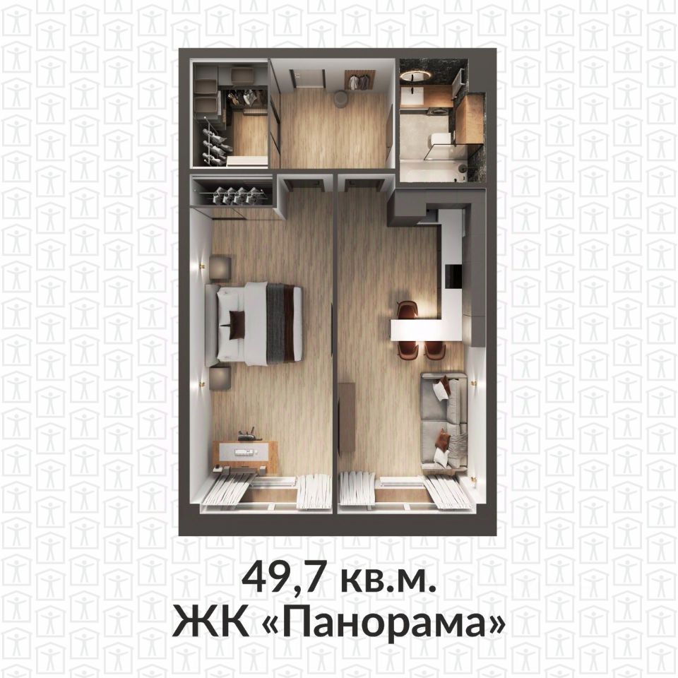 Продаю однокомнатную квартиру 49,7м² Октябрьский просп., Кемерово,  Кемеровская область - база ЦИАН, объявление 291787400