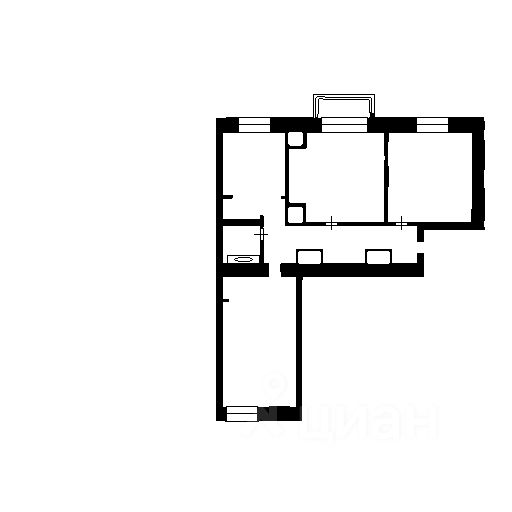 Планировка этой квартиры по данным Циан