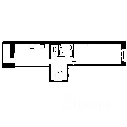 Планировка этой квартиры по данным Циан