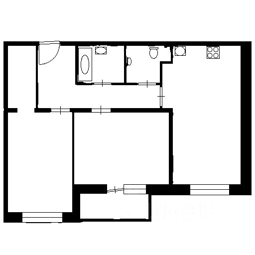 Планировка этой квартиры по данным Циан