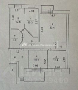 4-комн.кв., 132 м², этаж 2