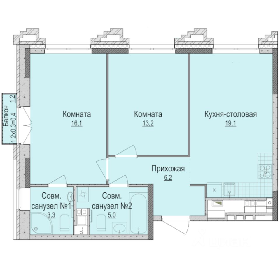 Купить 2-комнатную квартиру на улице Красногеройская в городе Ижевск,  продажа двухкомнатных квартир во вторичке и первичке на Циан. Найдено 7  объявлений