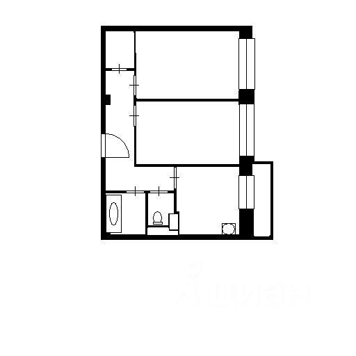 Планировка этой квартиры по данным Циан