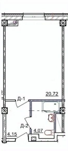 апарт.-студия, 29 м², этаж 8